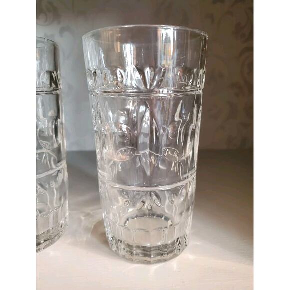 Set of 4 Vintage Indiana Colony Crystal Glass CLASSIQUE CLEAR Wine Water 12 Oz - Picture 3 of 8